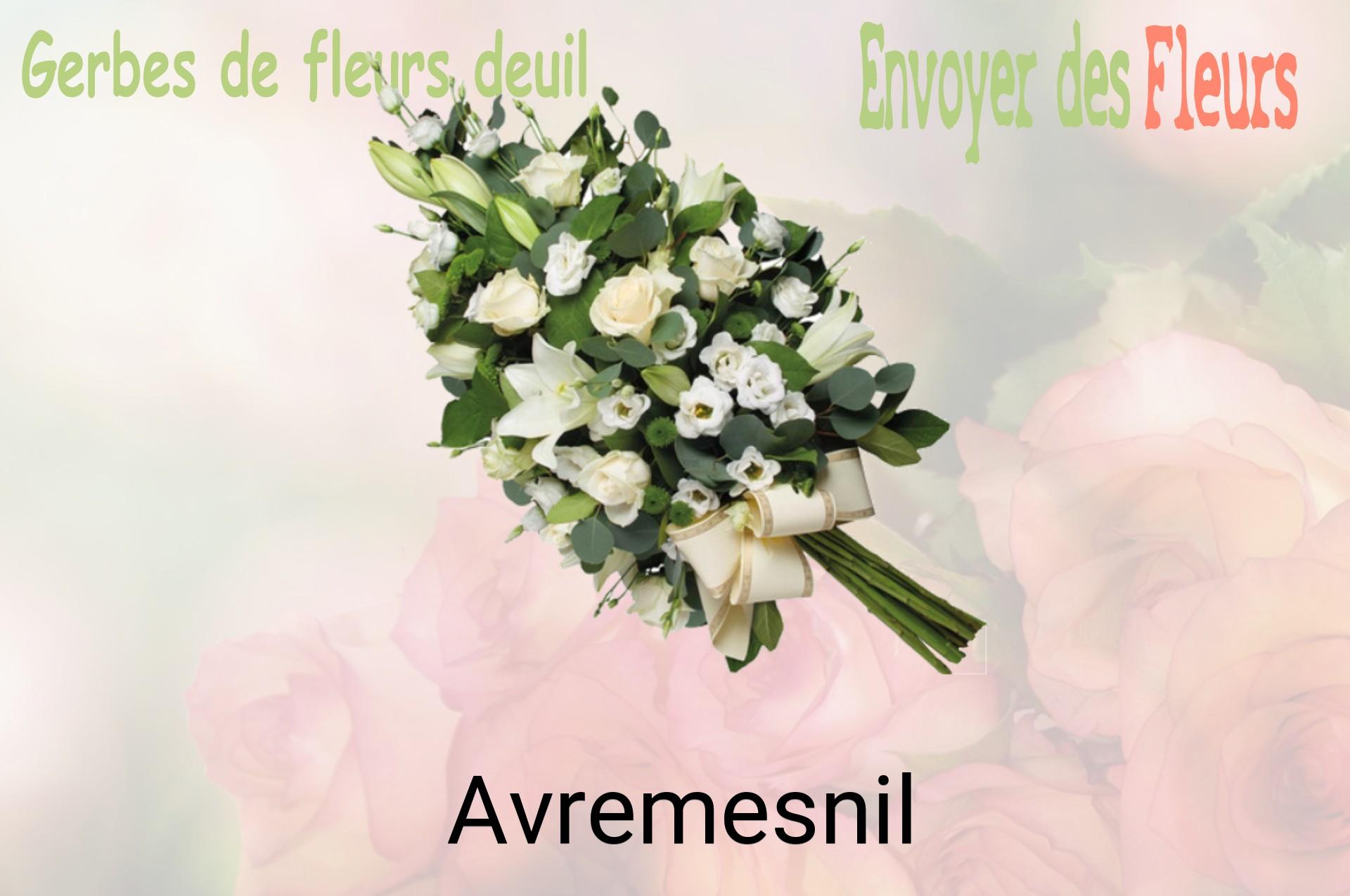 Gerbe de fleurs de deuil livrée à Avremesnil